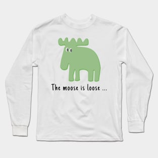 Green Moose Long Sleeve T-Shirt